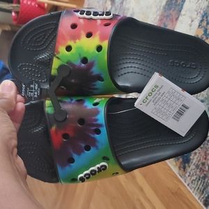 Crocs Classic Tiedye Graphic Slides